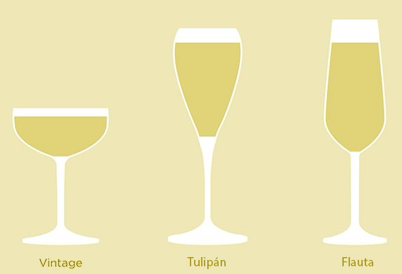 Qué tipo de copa utilizar para cada vino (tinto, blanco, espumoso